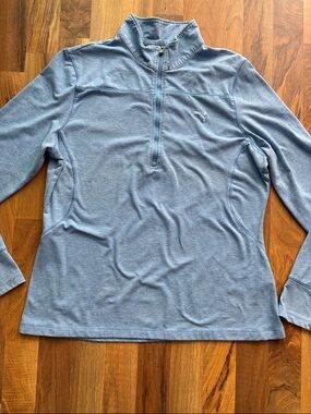 Puma Women’s Sky Blue Half-Zip Athletic Pullover Size XL